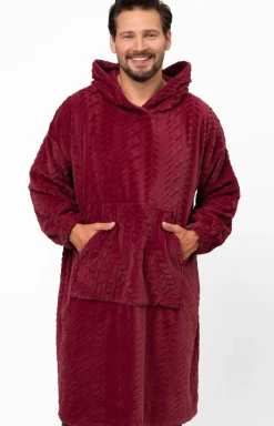 Damskie Italian Fashion Szlafroki Męskie|Szlafroki I Peniuary - Ciepła kocobluza unisex z kapturem Reno
