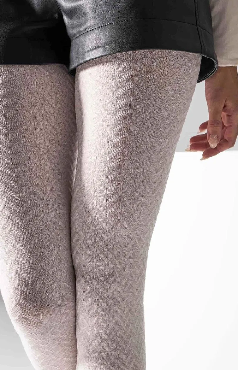 LEGS Rajstopy - Ciepłe rajstopy z kaszmirem kremowe L011 Cashmere Viscosa 10 DEN
