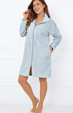 Damskie Italian Fashion Szlafroki I Peniuary|Bielizna Homewear - Ciepły zafrok daki na długi rękaw Arena
