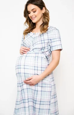 Damskie Italian Fashion Bielizna Ciążowa|Ciążowa Bielizna Nocna - Ciążowa kozua nocna daka na krótki rękaw Eiy