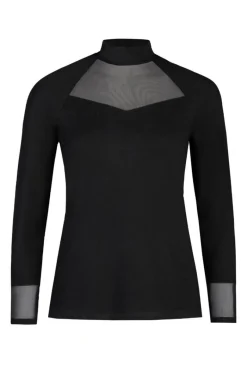 Teyli Moda - Czarna buzka damka z gofem Mia 179243