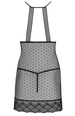 Czarna koszulka damska i stringi Comiran Black LC 90572