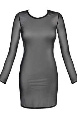 Czarna tiulowa sukienka V-10639