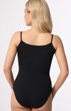 Czarne body damskie na ramiączkach Tia