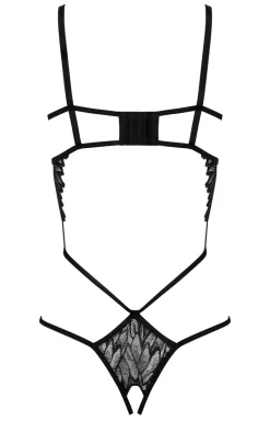 KOTEK Body|Body - Czarne body damskie otwarte BD102