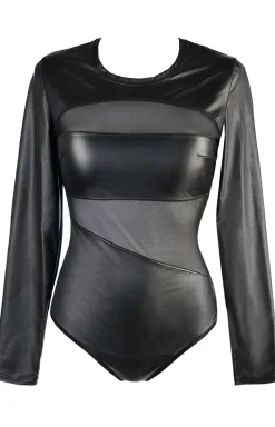 Axami Dancewear & Clubwear|Kostiumy I Przebrania - Czarne body dakie z ateku V-10580
