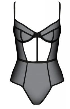 Czarne body damskie z miseczkami ECO Passion Varella