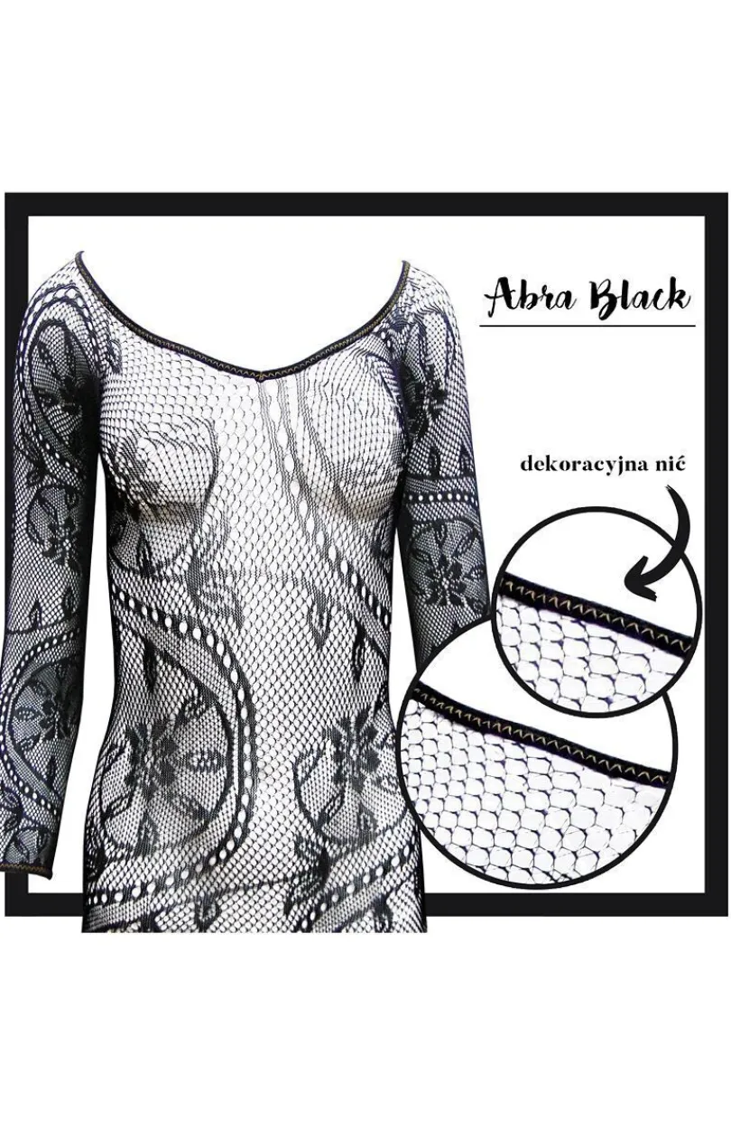 LivCo Corsetti Fashion Bodystocking|Body - Czarne bodystocking Abra Black LC 17086