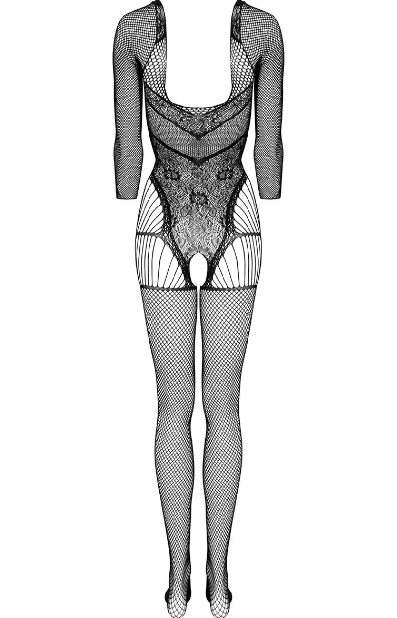 KOTEK Bodystocking - Czarne bodystocking BG002