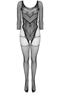 KOTEK Bodystocking - Czarne bodystocking BG002