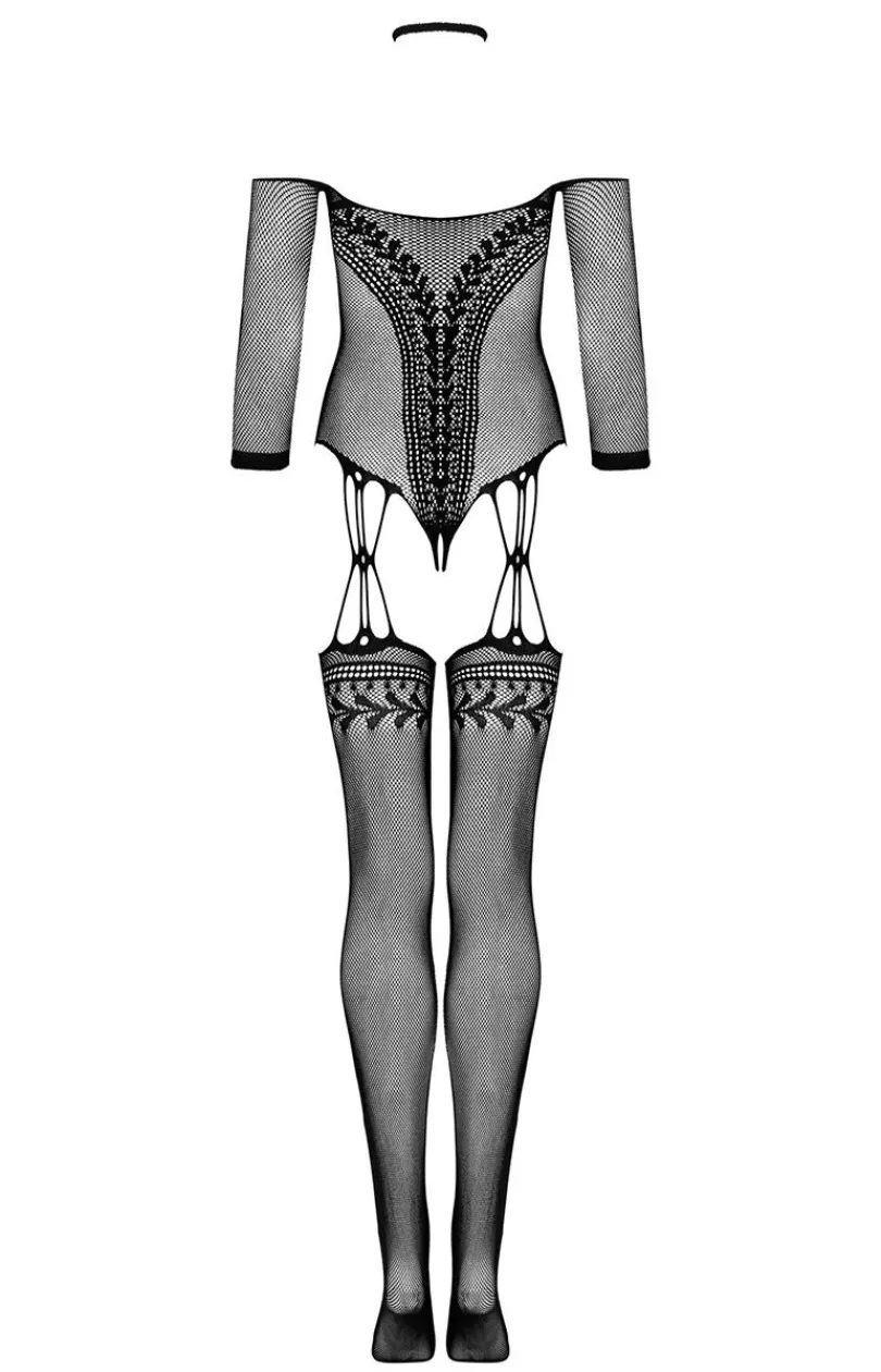 Obsessive Bodystocking|Body - Czarne bodystocking damskie G333
