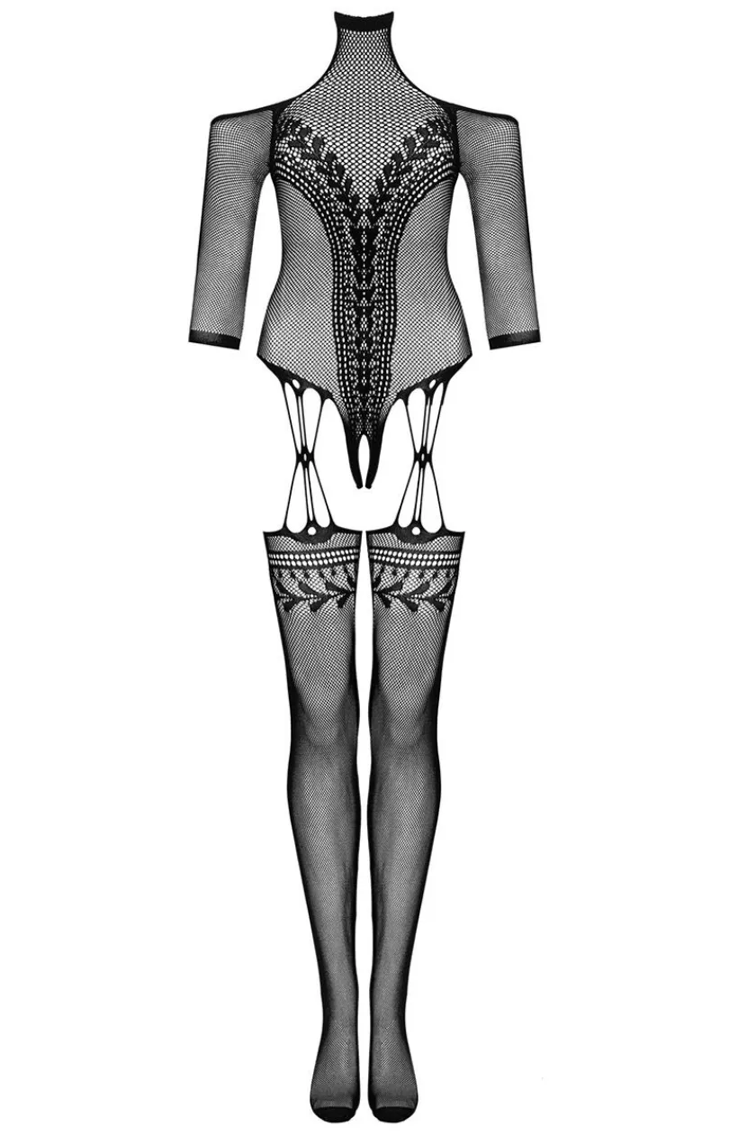 Obsessive Bodystocking|Body - Czarne bodystocking damskie G333
