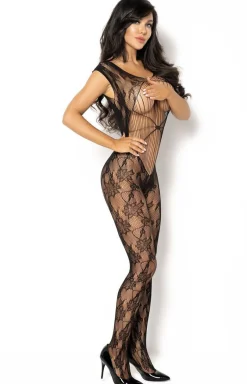 Beauty Night Bodystocking|Body - Czarne bodystocking damskie koronkowe Kiara