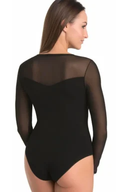 Czarne damskie body z siateczką Willow 2407