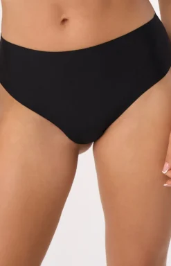 Damskie Babell Majtki Z Wysokim Stanem|Bielizna Plus Size - Czarne figi brazyijkie bezzwowe z wyoki tane 2011