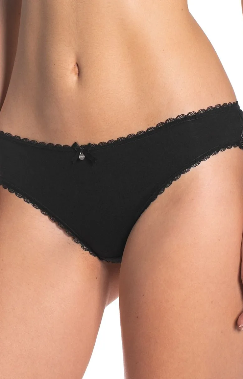 Czarne figi damskie mini bikini 2-pack L-4000MB-02