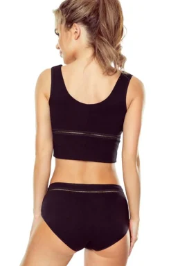 Eldar Figi Bawełniane|Biustonosze Sportowe - Czarne figi dakie Odetta