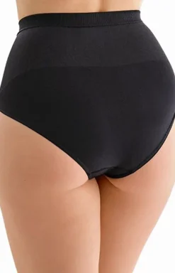 Damskie Gabriella Bielizna Wyszczuplająca|Figi Modelujące - Czarne figi wyszczuplające z wysokim stanem 1211 Seamless