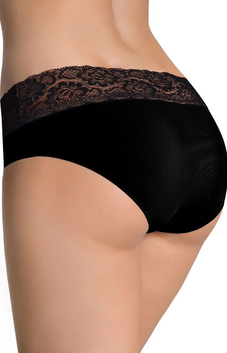 Czarne panty figi damskie bezszwowe Hipster hiphugger