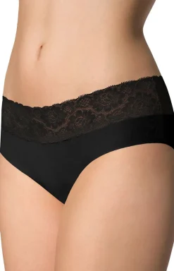 Czarne panty figi damskie bezszwowe Hipster hiphugger