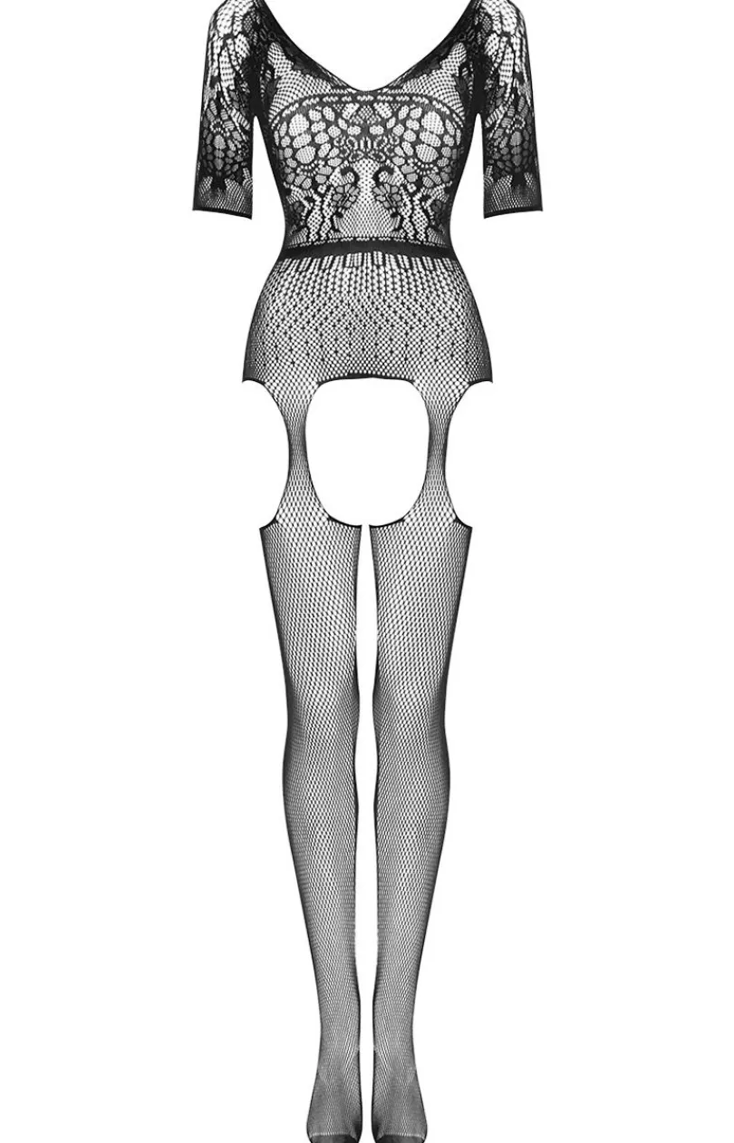 Beauty Night Bodystocking|Body - Czarne siateczkowe bodystocking Courtney