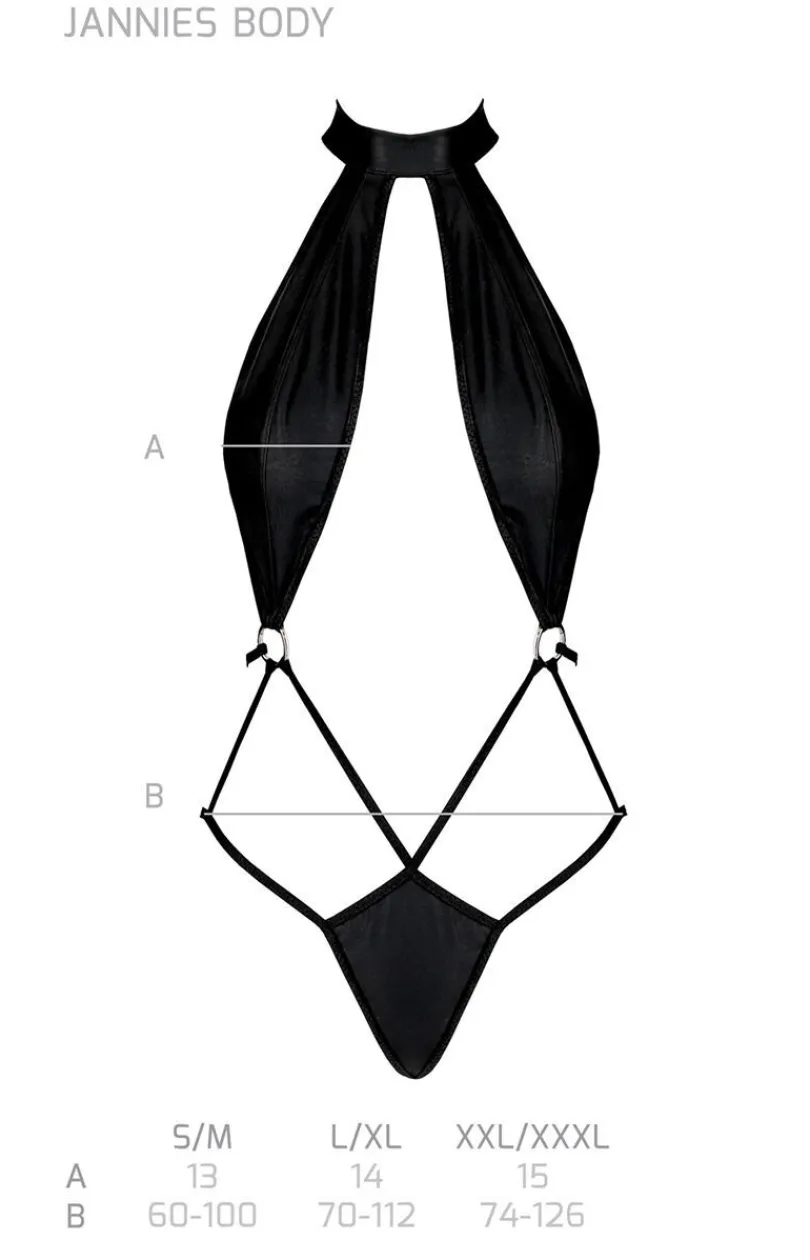 Passion Body|Body - Czarne skórzane body Jannies