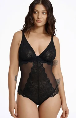 Esotiq Body|Body - Czarne zmyłowe body Kim 41076-61X