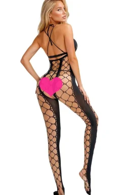 Czarny bodystocking damski 211240