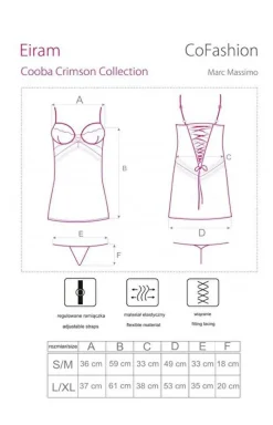 Damskie LivCo Corsetti Fashion Koszulki|Seksowna Koszula Nocna - Czarny komplet bielizny damskiej koszulka i stringi Zoe
