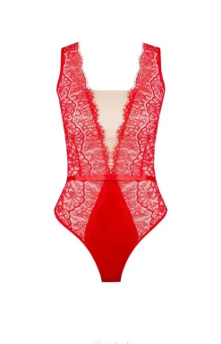 Czerwone koronkowe body Juliet