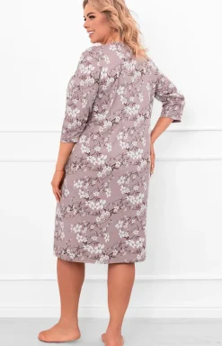 Damskie Italian Fashion Koszule Nocne|Koszule Nocne Damskie - Daaska koszua nocna z rękawe 3/4 Oszia