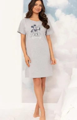 Damska koszula nocna plus size szara 2005