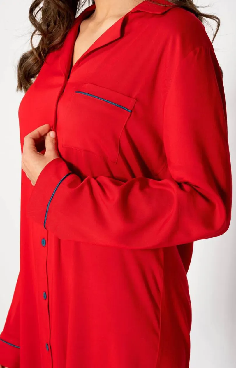 Damskie Momenti per me Koszule Nocne|Koszule Nocne Damskie - Daka kozula nocna rozpinana The One