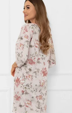 Damskie Italian Fashion Koszule Nocne|Koszule Nocne Damskie - Daka kozula nocna w kwiaty - ALTA