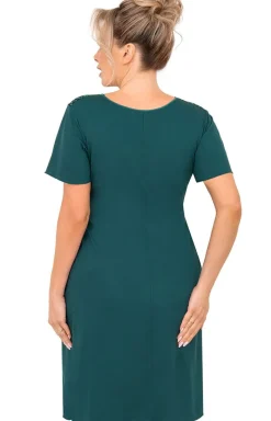 Damskie Donna Koszule Nocne|Koszule Nocne Damskie - Damska koszula nocna zielona plus size Melania