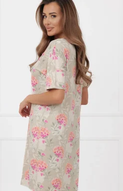 Damskie Italian Fashion Koszule Nocne|Koszule Nocne Damskie - Damska koszula nocna z krótkim rękawem Harmonia