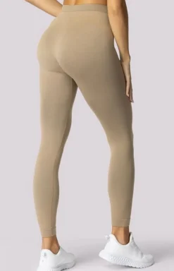 Damskie legginsy termoaktywne piaskowe Alpha