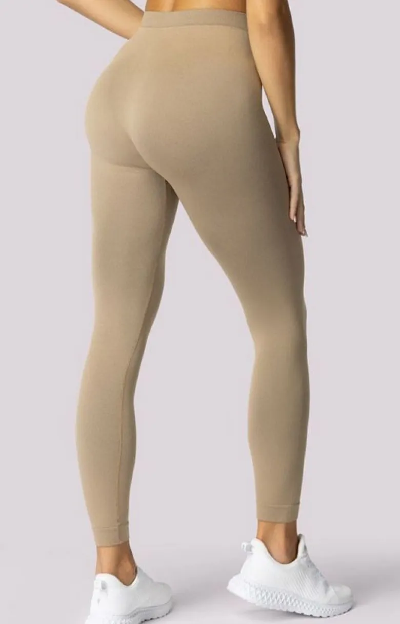 Damskie legginsy termoaktywne piaskowe Alpha
