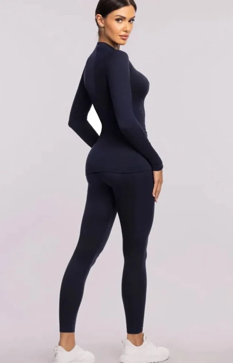 Damskie Spaio Legginsy|Legginsy Damskie - Dakie egginy teroaktywne granatowe Pay
