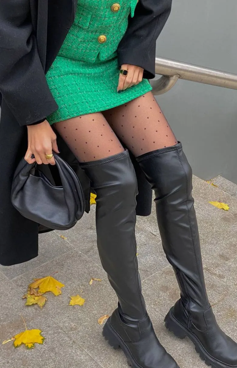 Damskie rajstopy w kropki czarne 20 DEN Dots