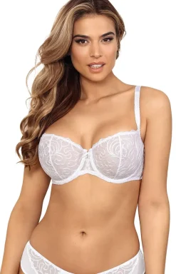Desiree B422 biały koronkowy biustonosz balconette