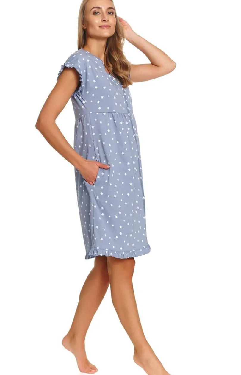 Damskie Doctor Nap Koszule Nocne Damskie|Koszula Nocna Rozpinana - daka kozua nocna w gwiazdki TCB.7455.TARDUT