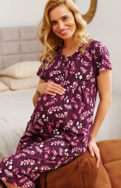 Doctor Nap koszula nocna damska TM.4119.BURGUNDY