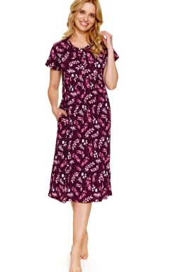 Doctor Nap koszula nocna damska TM.4119.BURGUNDY