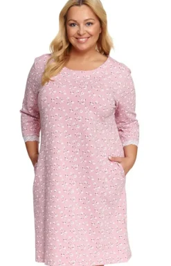 Damskie Doctor Nap Koszule Nocne|Koszule Nocne Damskie - koszua nocna pus size TB.7152.DAISY_FOWER