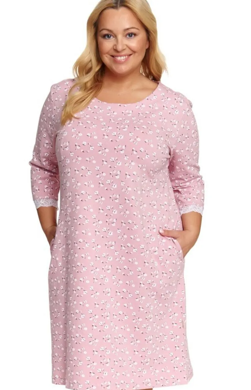 Damskie Doctor Nap Koszule Nocne|Koszule Nocne Damskie - koszua nocna pus size TB.7152.DAISY_FOWER