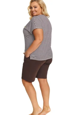 Doctor Nap piżama damska w paseczki plus size PB.7471