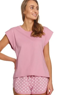 Damskie Doctor Nap Piżamy Damskie Krótkie|Bielizna Homewear - piżaa daka ze podenkai w erca P.7457.HEART