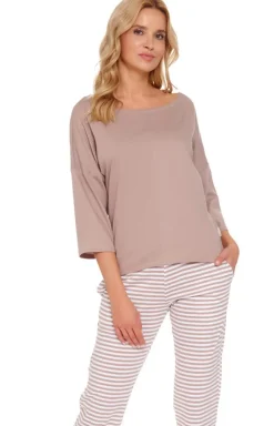 Damskie Doctor Nap Piżamy Bawełniane - piżama w kolorze m PM.5119.BEIGE
