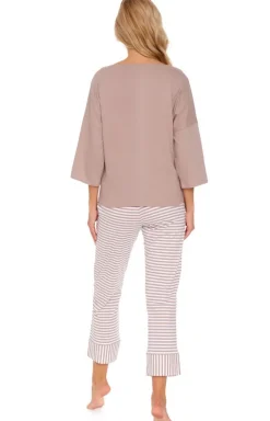Damskie Doctor Nap Piżamy Bawełniane - piżama w kolorze m PM.5119.BEIGE
